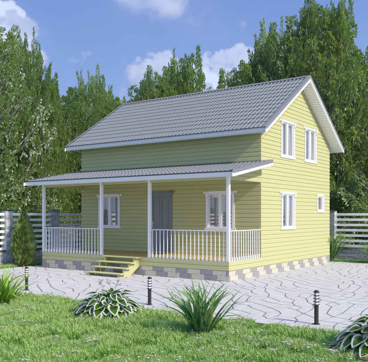 Каркасный дом 8х8
